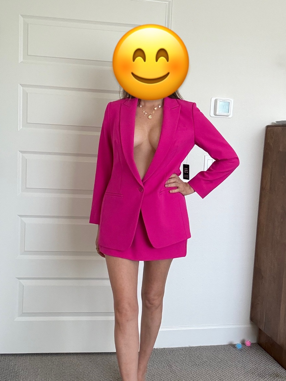 Express Hot Pink Tailored Blazer with Skort, NWT